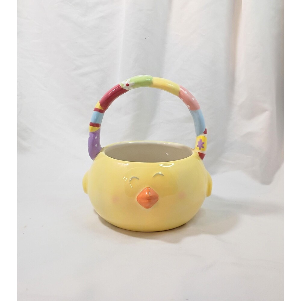 Ceramic Yellow Chick Easter Basket from Blossom and Bloom